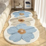 Custom Floral Rectangular Carpet - Soft & Minimalist Design - Image 2