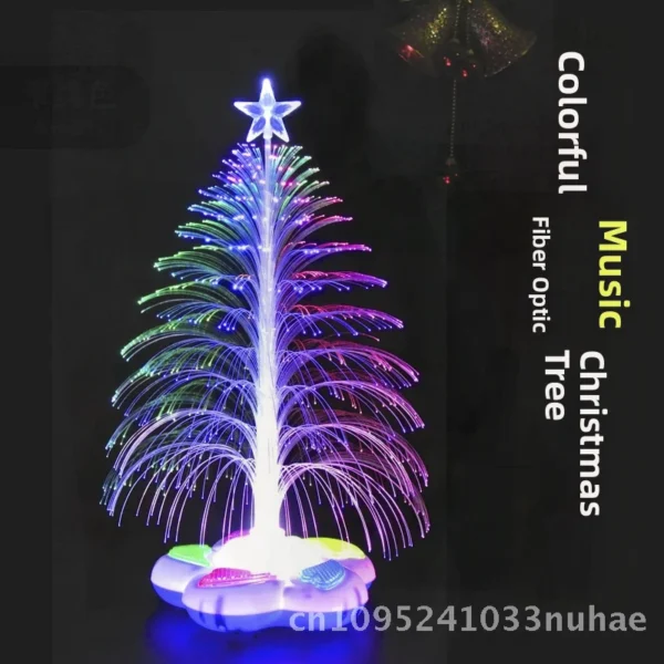 Compact 36 cm White Christmas Tree with Colorful LED Lights