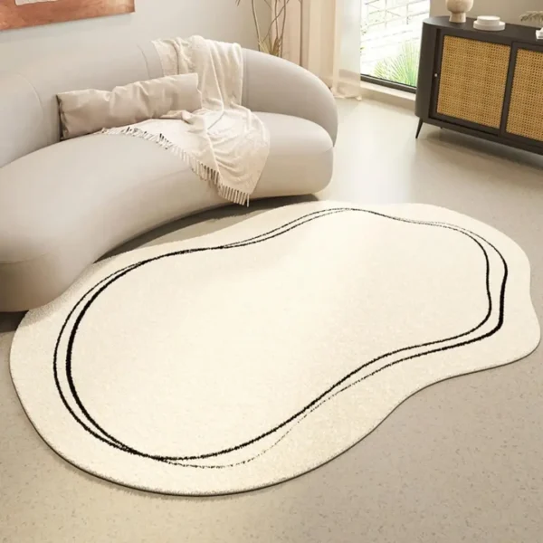 Stylish Geometric Rug: Absorbent, Non-Slip & Machine Washable