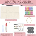 Beginner-Friendly Punch Needle Kit - DIY Coasters Set of 6 - Image 3