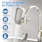 HOMFISH Stainless Steel Faucet Tap Water Filter Purifier System, NSF Certified Reduces Lead, Chlorine & Bad Taste Kitchen - Image 5