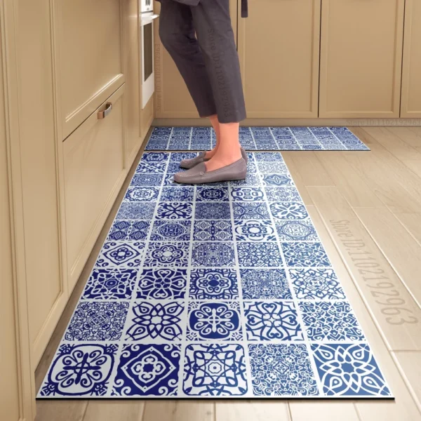Carpet for Kitchen Floor Mat Crystal Velvet Waterproof Non-slip Long Rug Oil-proof Foot Mats Fashion Home Decoration Rugs 바닥 매트