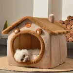 Cozy Cartoon House Bed for Dogs - Removable Cover Comfort - Image 4