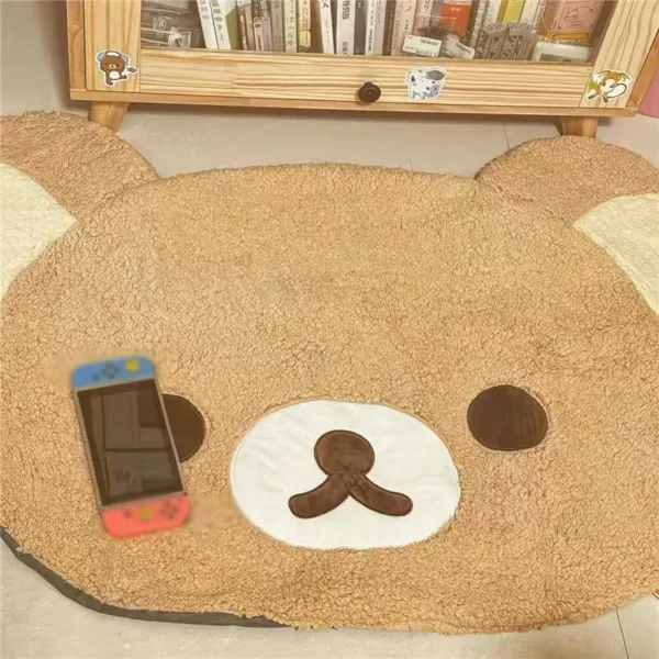 Plush Rilakkuma Carpet - Cozy Non-Slip Home Mat for Adults