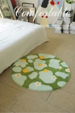Big Size Flocking Bathroom Mat Bedroom Tufted Living Room Carpet Woven Moss Round Rug Living Room Rugs Big Size aesthetic room - Image 4