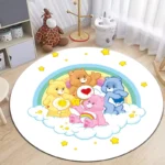 MINISO Rainbow Care Bear Themed Round Rug for Bedroom Decor Nursery Soft Rug Kid's Crawling Playmat Children's Room Floor Mat - Image 3