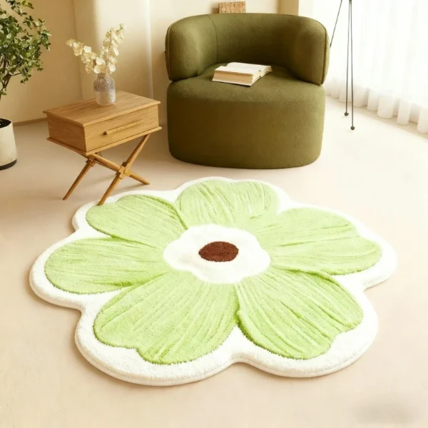 Customizable Modern Floral Carpet for Living & Bedroom Decor