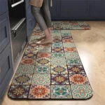 Soft Non-Slip Crystal Velvet Kitchen Mat for Cozy Homes