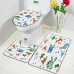 Eco-Friendly Cartoon Bathroom Mat Set - Non-Slip & Stylish