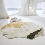 Custom Modern Geometric Rug: Polyester Comfort, Washable Style! - Image 2