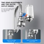 Stainless Steel Sink Faucet Filter Rust Bacteria Removal Washable Ceramic Tap Water Purifier Kitchen Water Purifier - Image 3