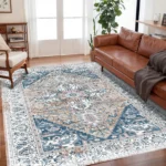 VIKAMA Bohemian crystal velvet Rugs, living room coffee table, sofa carpet, study, bedroom, waterproof and dirt resistant carpet - Image 3