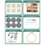Beginner-Friendly Punch Needle Kit for DIY Coaster Crafts - Image 5