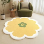 VIKAMA Autumn/Winter Warmth Floral Living Room Carpet Bedroom Side Rug Vanity Table Computer Chair Home Decoration - Image 4