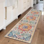 VIKAMA Retro Style Bohemian Indoor Runner Rug for Dining Bar Laundry Rooms Floor Mat Long Carpet Home Decor Kitchen Floor Pad