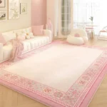Living Room Carpet Pink Flower Rug Big Size Home Decoration Floor Mat Soft Plush Room Decor Large Area Rugs Shaggy Bedroom - Image 2