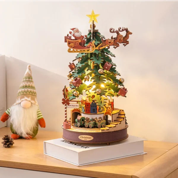 Christmas Melody Tree Music Box - 319-Piece DIY Delight