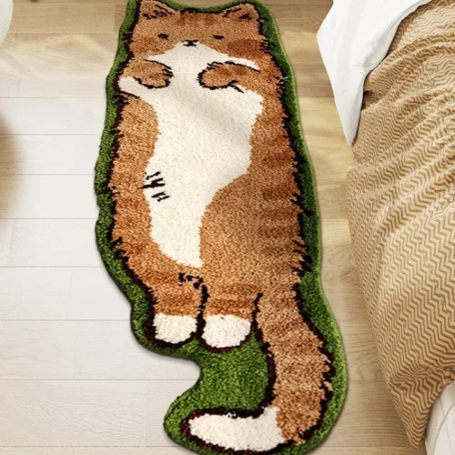 Cute Cat-Shaped Anti-Slip Carpet for Cozy Home Decor