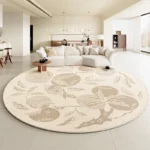 Customizable Round French Style Polyester Carpet - Elegant Décor! - Image 2