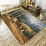 Customizable Waterproof Animal Print Floor Mat for Home & Travel - Image 4