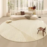Indulge in Plush Comfort! Modern Round Striped Living Room Rug - Image 2