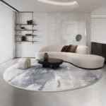 Define Your Space: Modern Geometric Round Rug – Easy Care Luxury! - Image 3