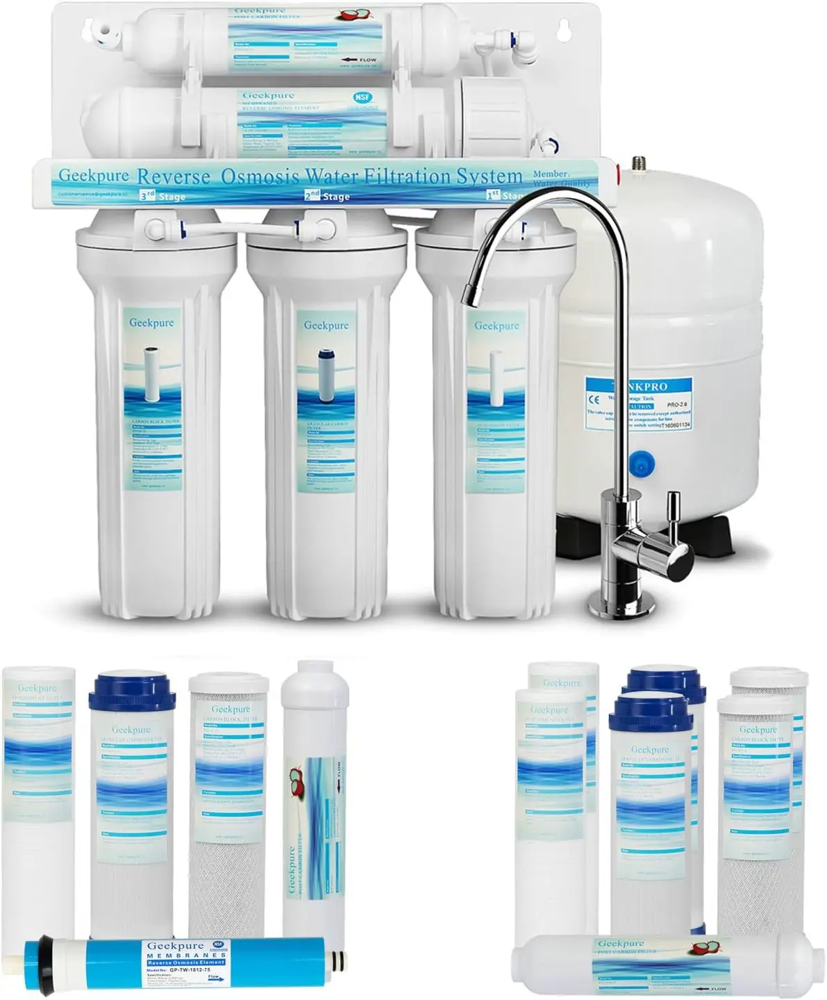 Kf-S9F03Ad5823Cf4395821A454Fd9B41976I Age Reverse Osmosis Drinking Water Filter System With Extra 7 Filters For 2 Years Use -75 Gpd - Image 1