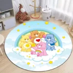 MINISO Rainbow Care Bear Themed Round Rug for Bedroom Decor Nursery Soft Rug Kid's Crawling Playmat Children's Room Floor Mat - Image 2