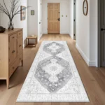 vikama Runner Rug Machine Washable Non Slip Kitchen Hallway Carpet with Rubber Backing Boho Vintage Floral Area Rug Home Decor