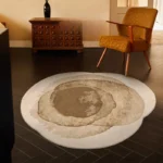 Chic French Style Irregular Geometric Rug - Easy Wash Living Room - Image 3