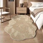Chic Irregular Geometric Rug - Washable Polyester Comfort!