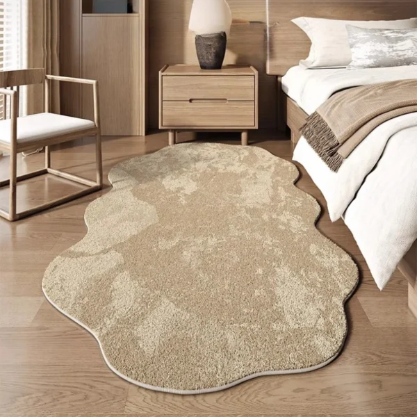 Chic Irregular Geometric Rug - Washable Polyester Comfort!