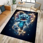 MINISO Kawaii Cartoon Stitch Carpet for Living Room Decor Sofa Rug Kid's Playroom Bedroom Bedside Crawl Play Soft Floor Mat - Image 2
