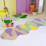 Modern Geometric Acrylic Runner: Soft, Washable, Non-Slip Mat - Image 4