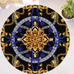 Gold Luxury Round Carpets Living Bedroom Area Rug Room Bedside Chair Mat European Style Home Decor Carpet Tatami Anti-Slip Mat - Image 5