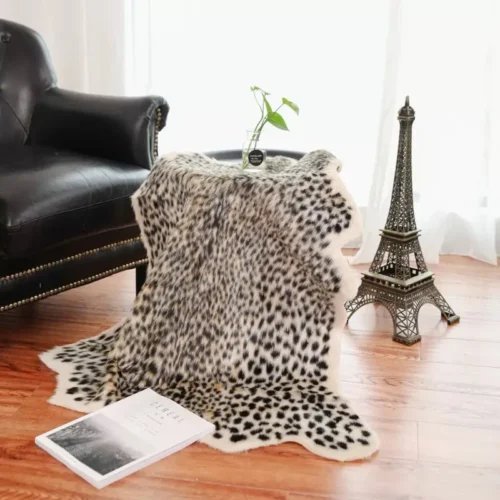 Soft Leopard Print Rug - Anti-Slip Carpet for Home Decor