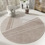 Custom Wabi-Sabi Round Rug: Soft, Washable & Modern Chic! - Image 4