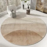 Custom Wabi-Sabi Round Rug: Soft, Washable & Modern Chic!