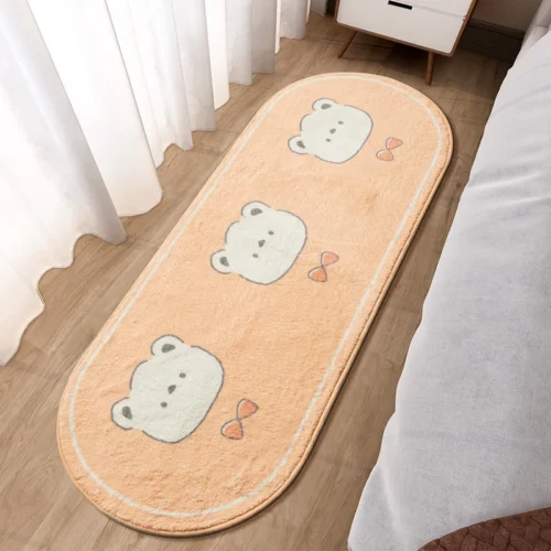 Cozy Cartoon Anti-Slip Rug for Home & Travel Comfort