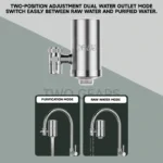 Household kitchen faucet water purifier made of stainless steel removes chlorine prevents scale filters tap water washable - Image 4