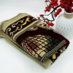 Islamic Velvet Prayer Rug (650g) | Muslim Prayer Mat Size 110 x 70 cm Thick Plush MatPerfect Ramadan Eid Gift - Image 6