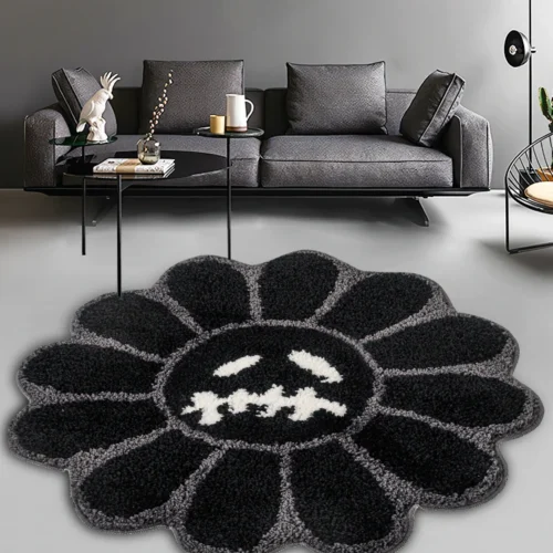 Vibrant Flower Rug - Non-Slip, Eco-Friendly Home Decor