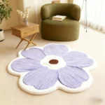 Customizable Modern Floral Carpet for Living & Bedroom Decor - Image 3