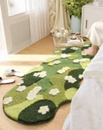 Tufted Carpet 3D Moss Floral Rug Shaped Floor Mat Non-Slip Bottom Bedside Rug Living Room Rug Home Decor - Image 4