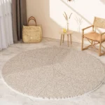 Wabi Sabi Round Rug: Non-Slip, Washable Geometric Floor Art! - Image 3