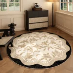 Customizable Floral Round Carpet - French Style Elegance - Image 3