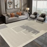 Washable Modern Geometric Rug: Anti-Slip & Custom Fit Style! - Image 4