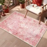 VIKAMA Floral Anti-Slip Carpet for Home & Travel Comfort