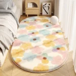 Flower Pattern Bedroom Decor Plush Carpet Dopamine Color Carpets for Living Room Thick Washable Lounge Floor Mat Fluffy Soft Rug