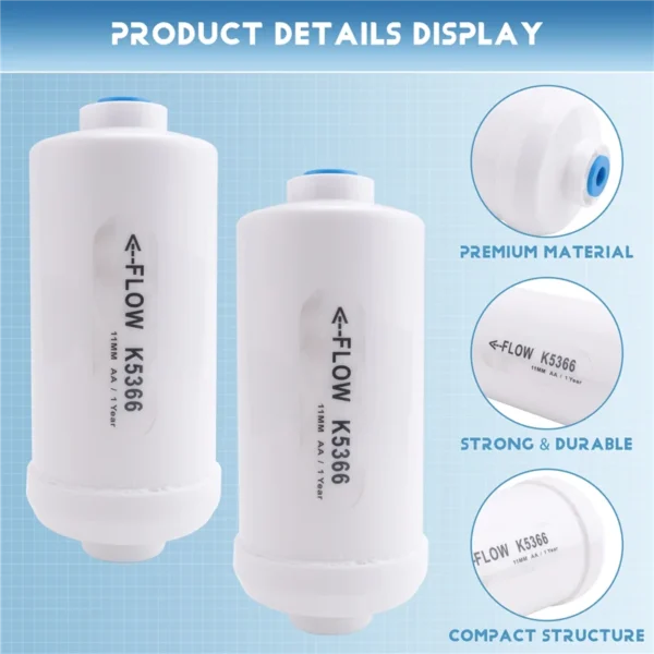 Multi-Founctional 2 Pcs Replacement Fluoride Water Filter K5366 Compatible With Gravity Water Filtering System Purification Elem